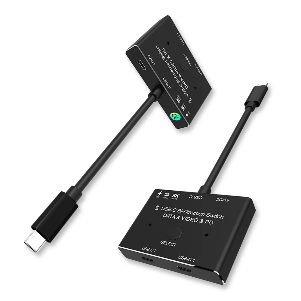 

Сплиттер для передачи данных USB 3,1 Gen 2 Тип C переключатель сплиттер 8K 10 Гбит/с передача данных 100 Вт Питание