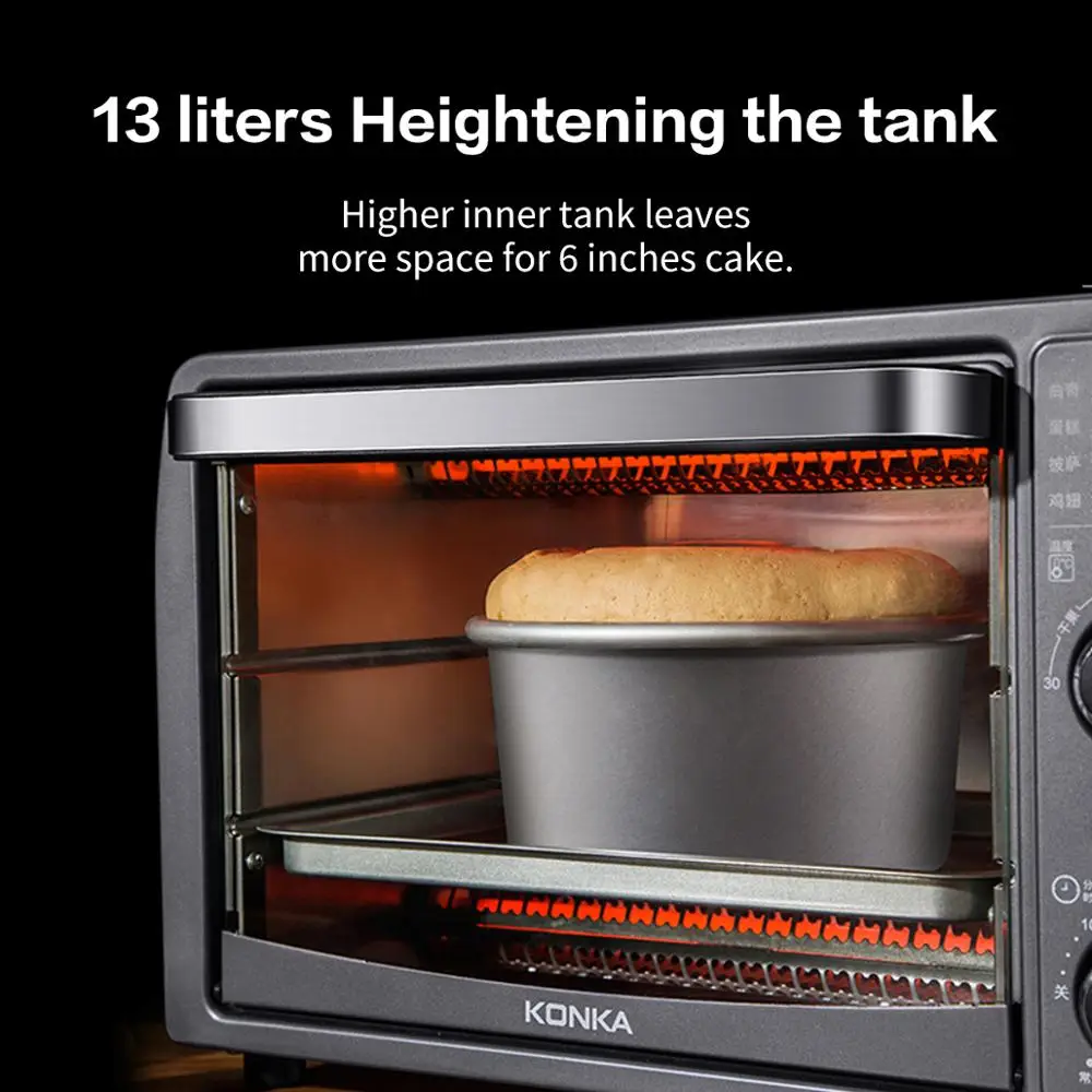KONKA 13L Electric Oven Multifunctional Mini Frying Pan Baking Machine Household Pizza Maker Fruit Barbecue Toaster | Бытовая техника