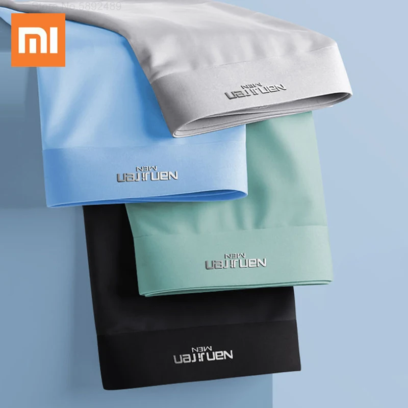 Трусы-боксеры Xiaomi мужские однотонные антибактериальные из вискозы 3 шт./лот |