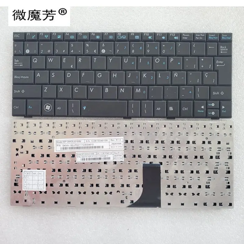 Испанская SP Клавиатура для ноутбука ASUS EEEPC EEE PC 1005 1005HD 1005HA 1001 1001H 1005H 1008 1008H 1008HA 1001HA -
