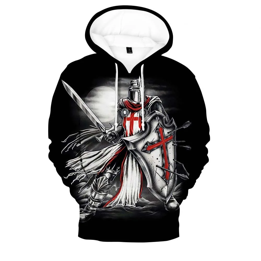 

Men Women Sweatshirt 3D Print Knights Templar Hoodie Clothes Boy Girls Hooded Knights Templar Sweatshirt Track Men-Pullovers
