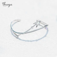 thaya original design vast galax bracelet star bracelet with white crystal bracelet opening design enagement bracelet women