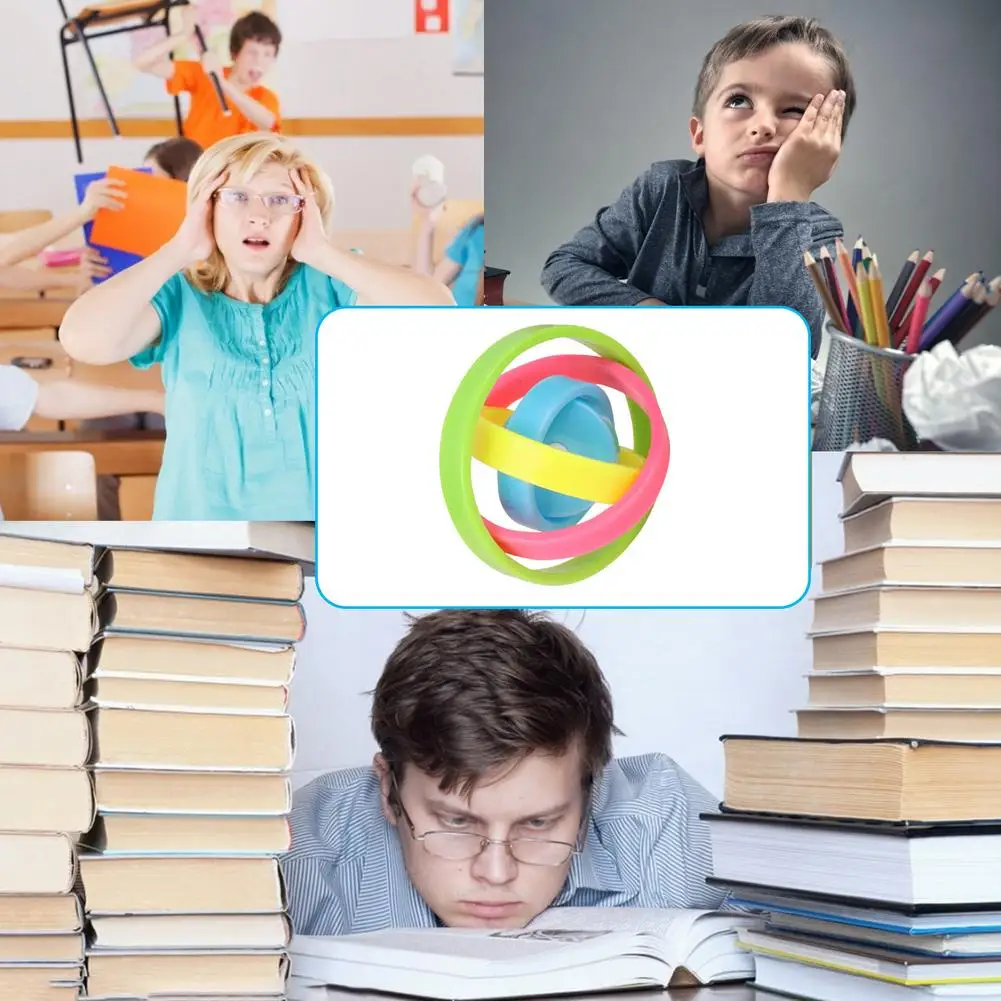 Rodillo de rotaci&oacute;n inercial Universal para ni&ntilde;os, juguete educativo de descompresi&oacute;n para la parte superior de los dedos, creativo-3