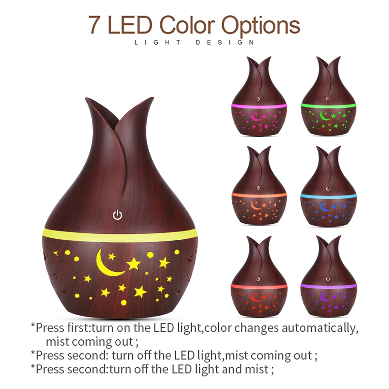 Увлажнитель-Ароматизатор воздуха ультразвуковой с подсветильник кой USB | Бытовая