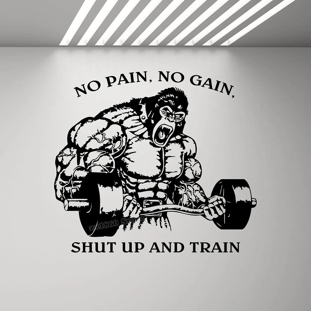 

Наклейка на стену для бодибилдинга, фитнеса