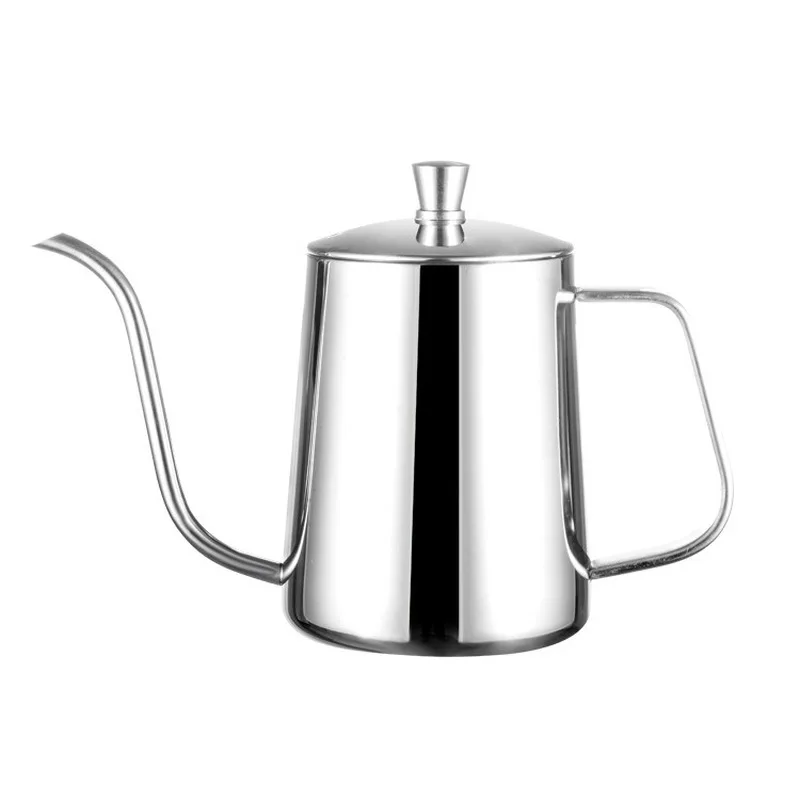 

350ml 600ml Drip Kettle Coffee Tea Pot Non-Stick Food Grade Stainless Steel Gooseneck Drip Kettle Swan Neck Thin Mouth WJ8174
