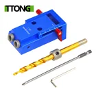 Инструмент для деревообработки набор карманных зажимов для отверстий инструменты для столярных работ набор ступенчатых Сверл с косым отверстием локатор гаечный ключ трубчатый винт для деревообработки