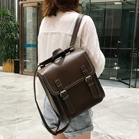 vintage synthetic leather womens bag fashion schoolbag high grade leisure shoulder bag
