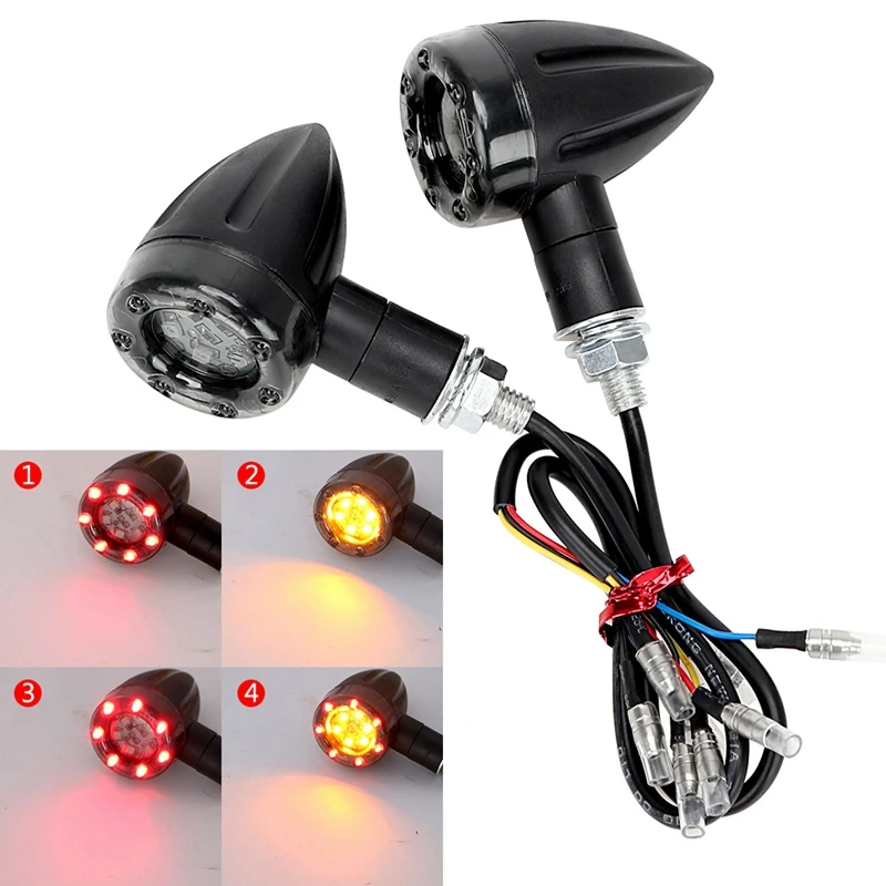 2Pcs Motorcycle Turn Signal 6Led Indicator Locomotive Universal | Автомобили и мотоциклы