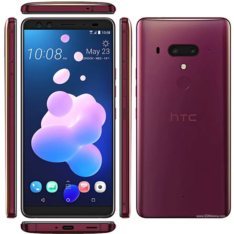 htc u12 refurbished original 6 0 inch 6gb ram 64gb octa core wi fi 4g lte android phone factory unlocked 12mp cellphone htc free global shipping