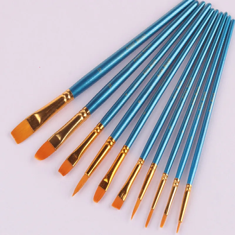 Тонкая нейлоновая кисть для рисования миниатюрная гуашь масляная