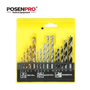POSENPRO 16 шт. HSS 4241 набор сверл для металлической деревянной кладки пластиковое сверление для ударной дрели пластиковая коробка высокое качество