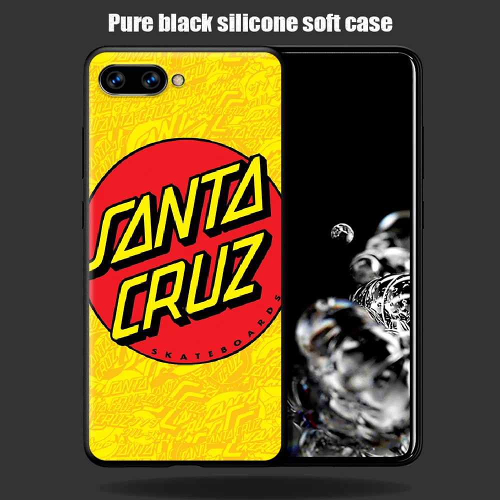 

Santa Cruz Skateboard Brand Phone Case Cover Hull For HUAWEI Honor 6A 7A 7C 8 8A 8S 8x 9 9x 10 10i 20 Lite Pro black Hoesjes