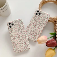 korea style cute matte floral phone case for iphone 12 13 11 pro max x xsmax xr 7 8 plus soft tpu flower shockproof back cover