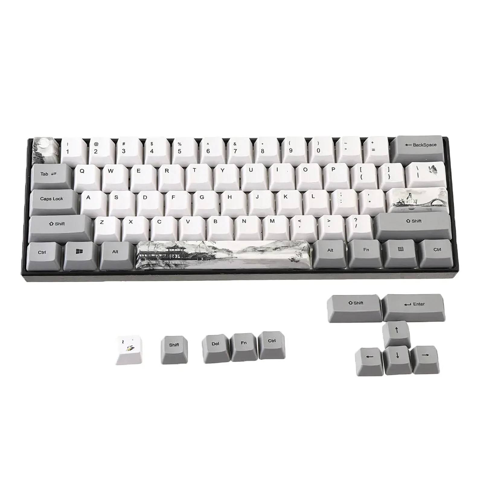

73 Key Caps Professional Mechanical Keycaps Set with Shaft Puller for Mechanical Keyboards Key Caps PBT Material Dye-Sublimation