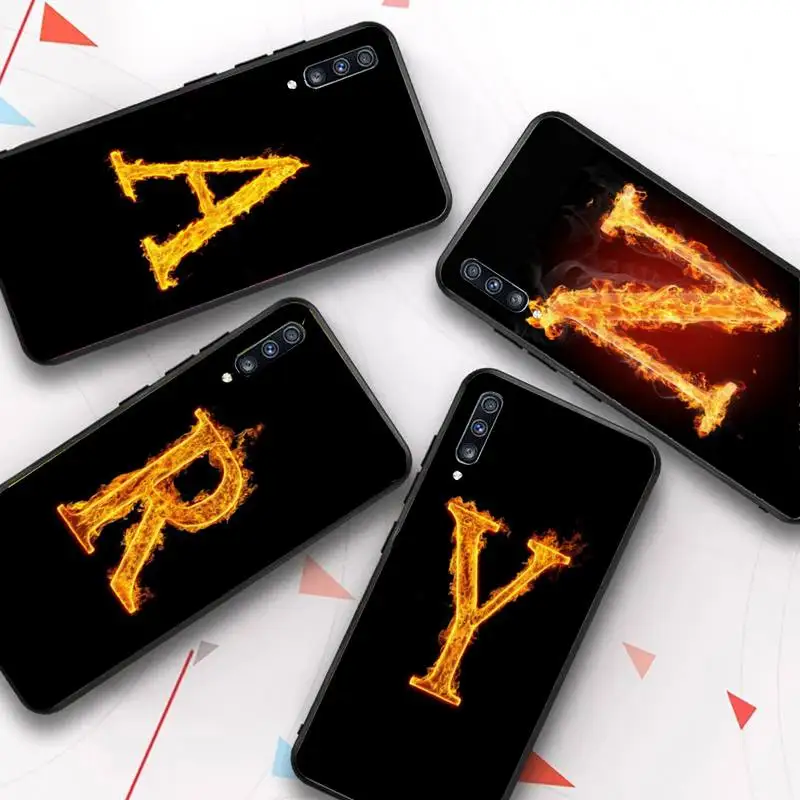 

Fire Letters Phone Case for Samsung Galaxy A 51 30s a71 Soft Silicone Cover for A21s A70 10 A30 Capa