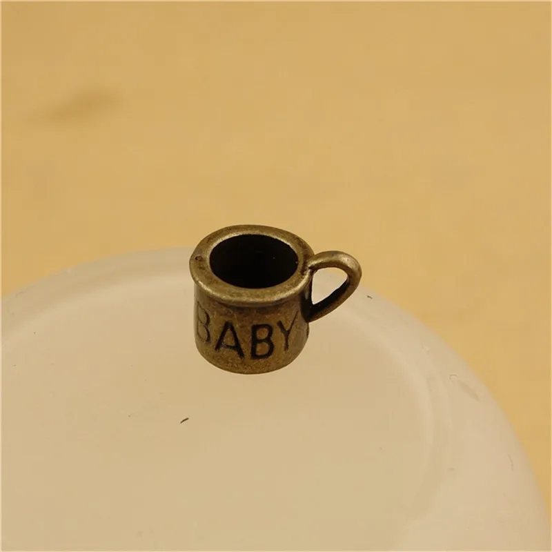 50 шт./лот Симпатичные Подвески из металлического сплава в виде чашки Детские