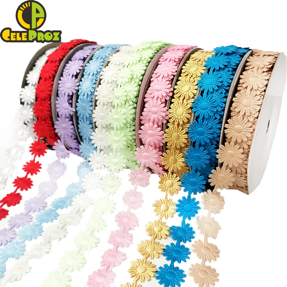 5 ярдов лента с маргаритками цветочное кружево для одежды швейная ткань