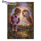 Когда-нибудь момент алмазов картина украшение для дома в виде картины из Стразы с красивой девушкой совой дерево камни в форме ромба мозаичная картина, выполненная в технике алмазной вышивки S2F2318