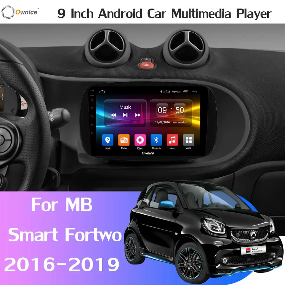 Камера 360 ° 4G LTE wifi Android 9 0 + 64G SPDIF DSP CarPlay Автомобильный плеер для Mercedes Benz Smart Fortwo 2016 2019