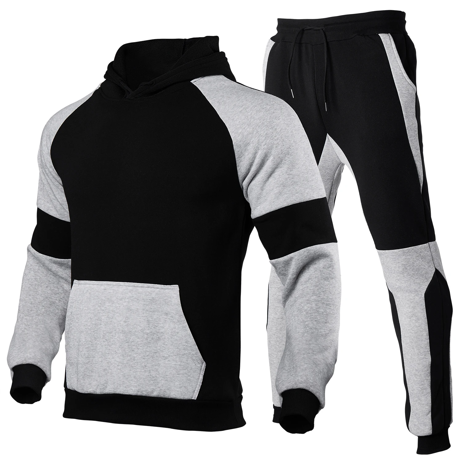 

New Fashion Mens Clothing Pullovers Sweater Cotton Men Tracksuits Hoodie Two Pieces + Pants Sports Shirts Fall Winter Track suit