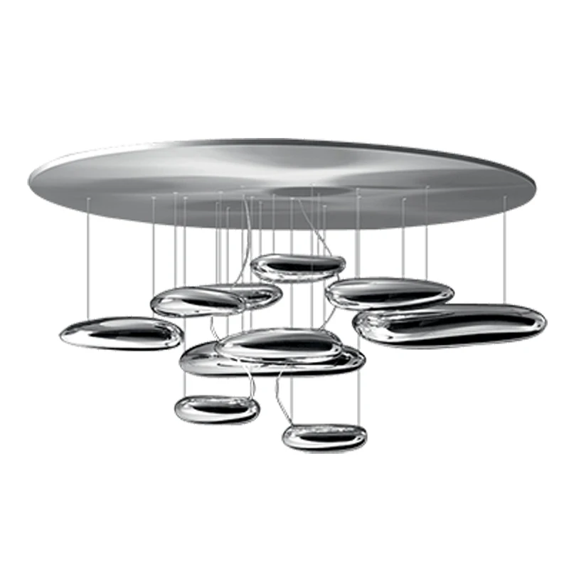 

Nordic creative living room bedroom dining room ceiling lamp personality glass simple modern mercury restaurant chandelier