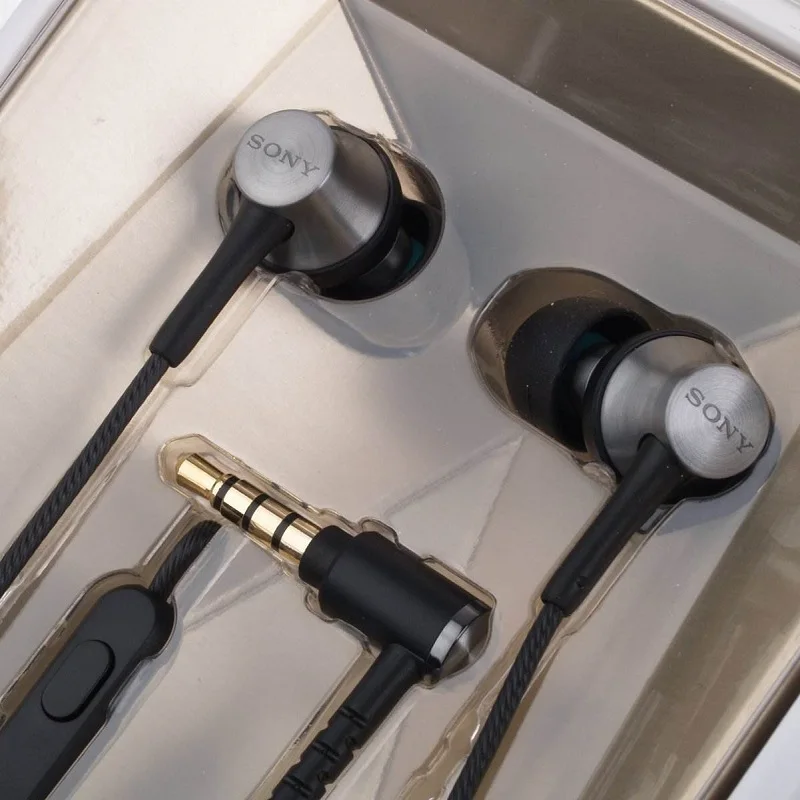 Оригинальные наушники SONY EX650AP, металлические наушники-вкладыши с микрофоном для XPERIA 1 10 Plus XZ1 XZ2 XZ3 Premium X XA1 XA2 XZ