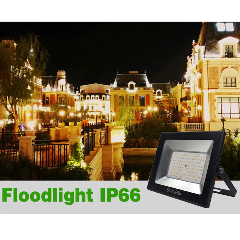 

Ultrathin LED flood light 10W 30W 50W AC220V IP67 5630SMD Floodlight lamp Spotlight 100W Outdoor Wall Garden Landscape Lighting