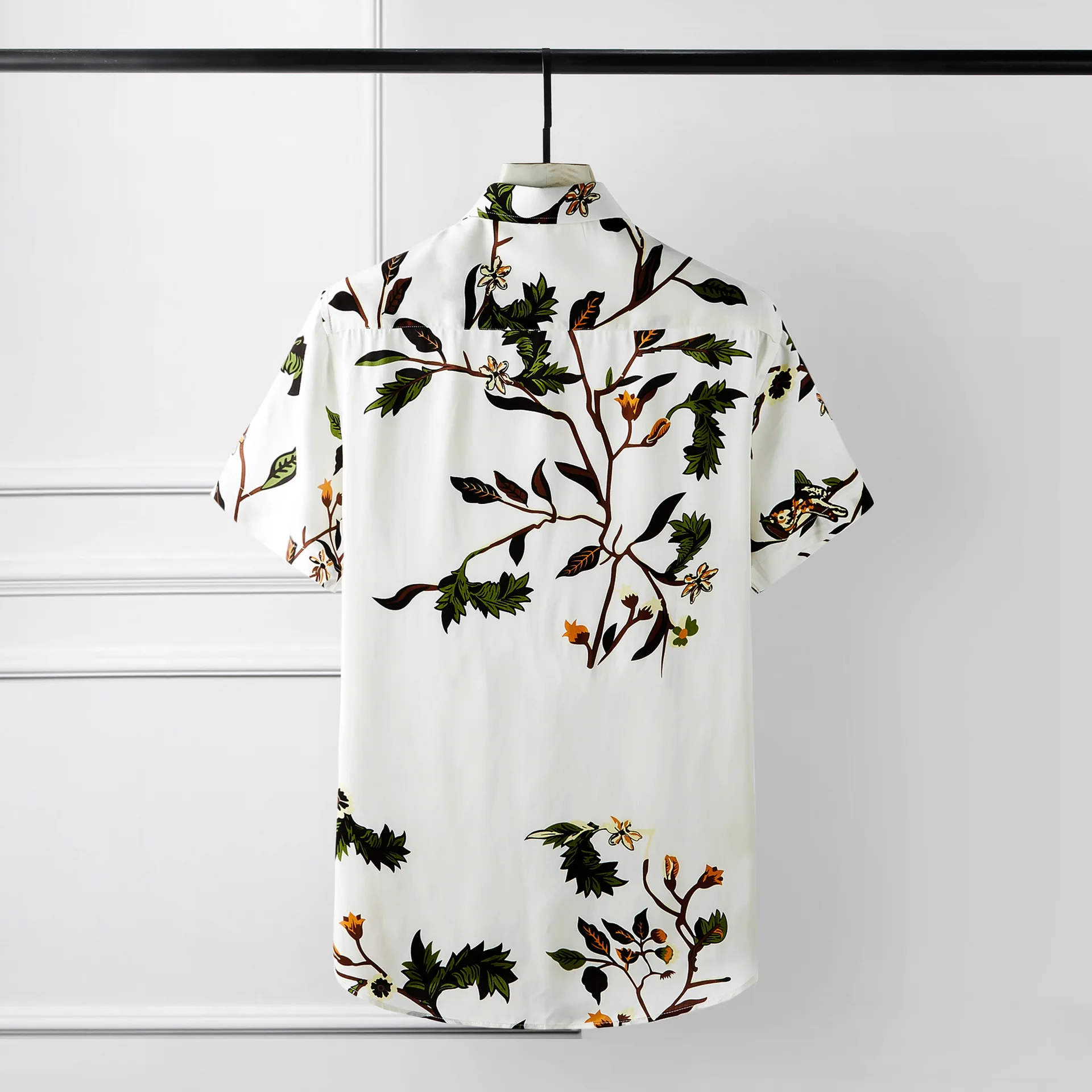 Minglu бамбуковое волокно мужские рубашки роскошные Цифровые повторяющиеся