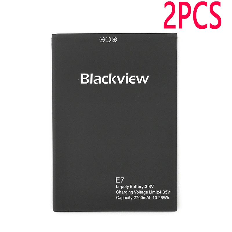 

2 шт., 100% оригинальный аккумулятор E7 2700 мАч для телефона Blackview E7 E7S