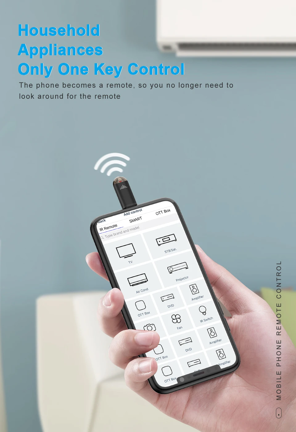 Coolreall Micro USB интерфейс Универсальный мобильный телефон беспроводной пульт дистанционного управления инфракрасный пульт дистанционного управления Лер для Android tv STB Box