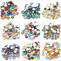 50pcslot 12mm colorful fashion photo glass cabochons mixed color cabochons for bracelet earrings necklace bases settings