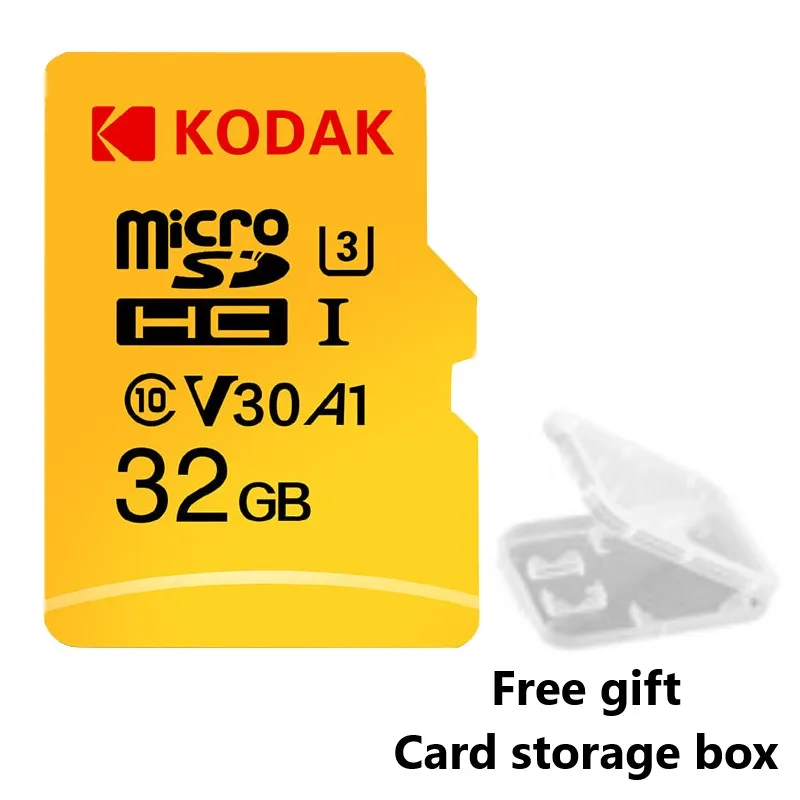 Kodak U3 V30 U1 класс 10 MicroSD XC SDHC sd карта памяти TF флэш-карта 512 ГБ 256 ГБ 128 Гб 64 ГБ 32 ГБ 16 ГБ для мобильного хранения видео - Емкость: U3 32GB