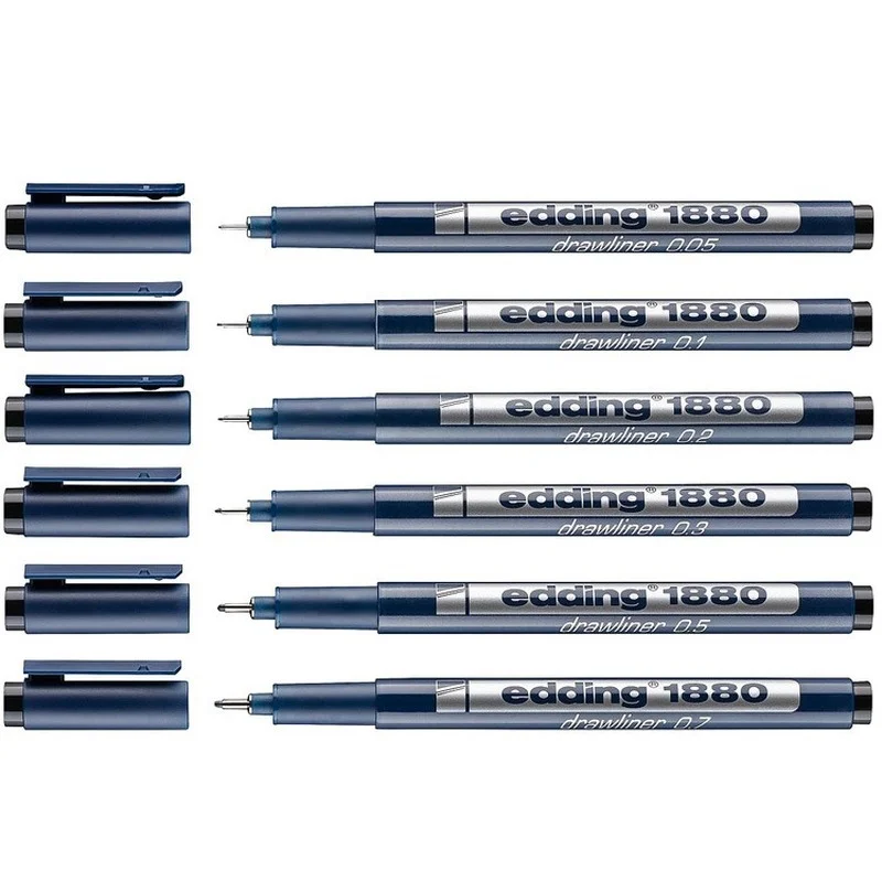 1 шт. Edding Fineliner Micron художественные маркеры для рисования 005 01 02 03 05 07 эскизный