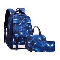 large school backpack for boys elementary and middle school water resistant teens bookbag set 3 pcs fashion kids school bags