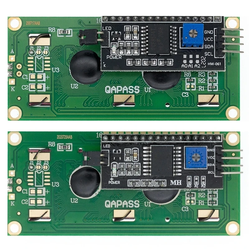 10 шт. ЖК-дисплей 1602 + I2C Модуль синий/желто-зеленый экран IIC/I2C межсоединений