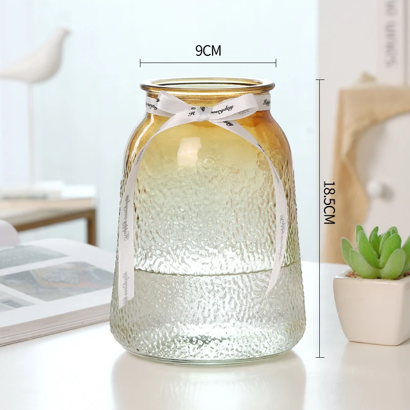 

Luxury Glass Vases Simple Desktop Ornaments Art Transparent Vases Flower Arrangements Decorazioni Casa Home Decor DI50HP