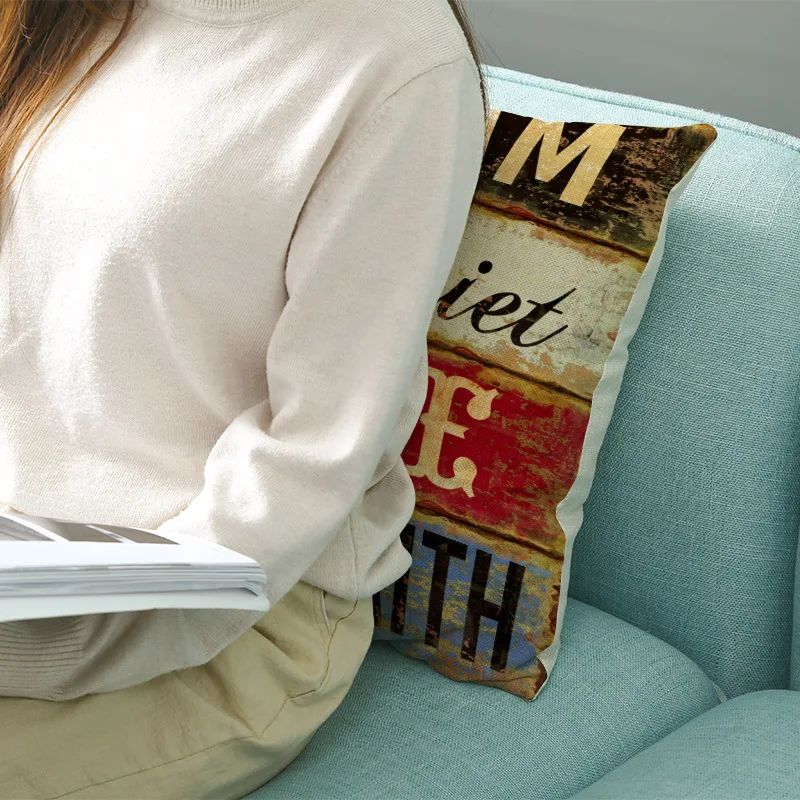 1 шт. Ретро Классический чехол для подушки с надписью домашний декоративный