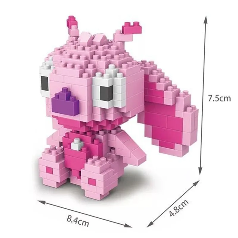 Disney строительные блоки из мультфильмов аниме принт с героями Kawaii микро мини