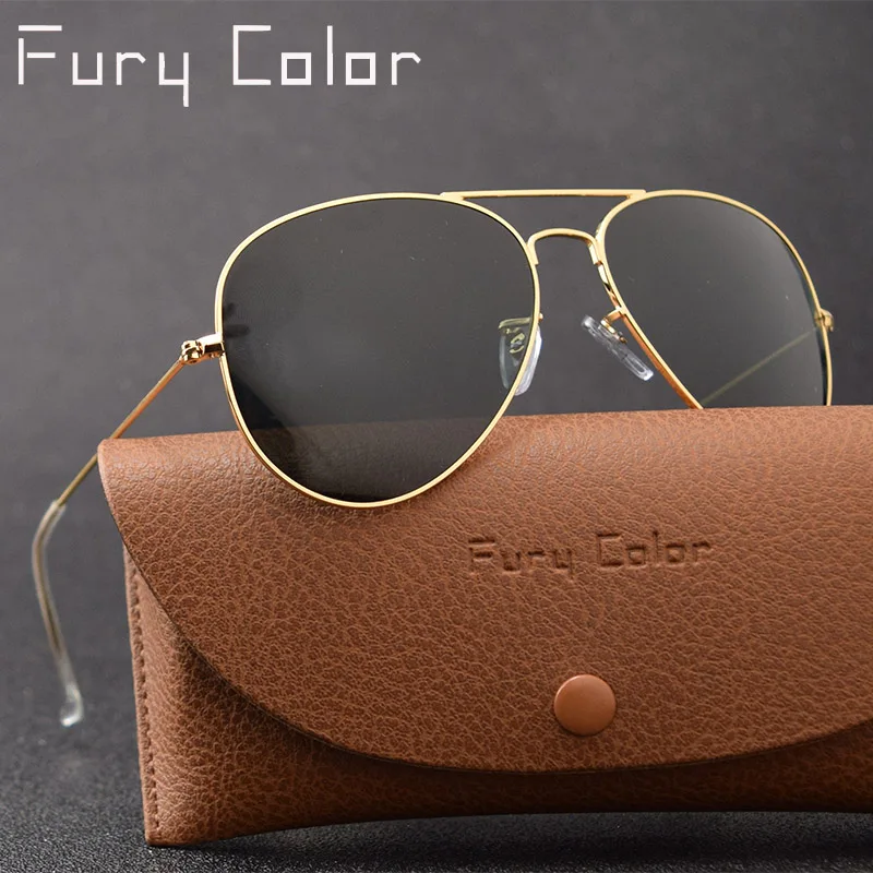 Фото Высокое качество G15 стеклянные линзы женские и мужские солнцезащитные очки uv400