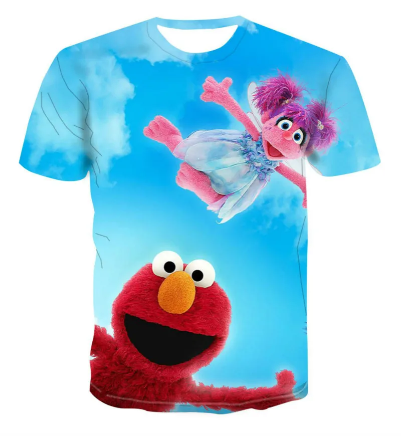 

2021 Summer Blue Cute Smiley Face 3D Printed Boy's Clothes, Casual Round Neck Short Sleeve T-Shirt