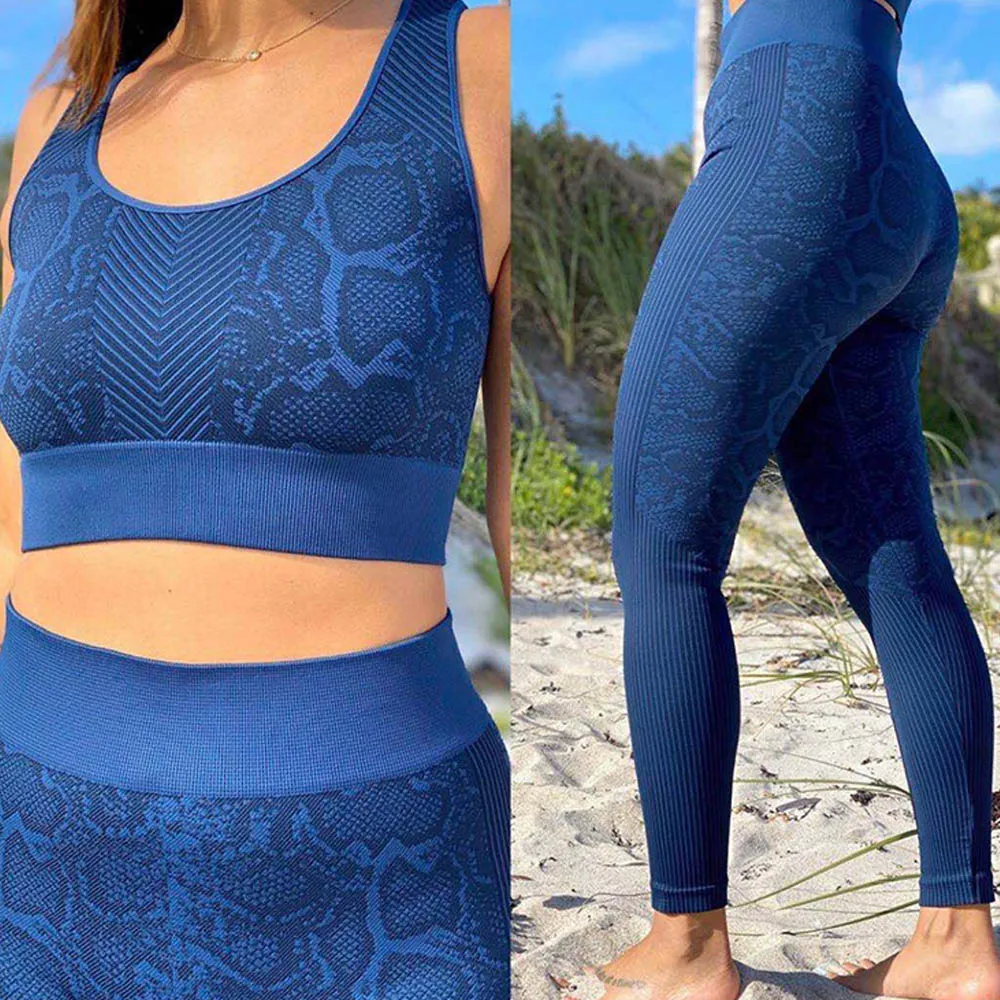 Тренировочная одежда для женский спортивный костюм фитнесс Бесшовные Йога