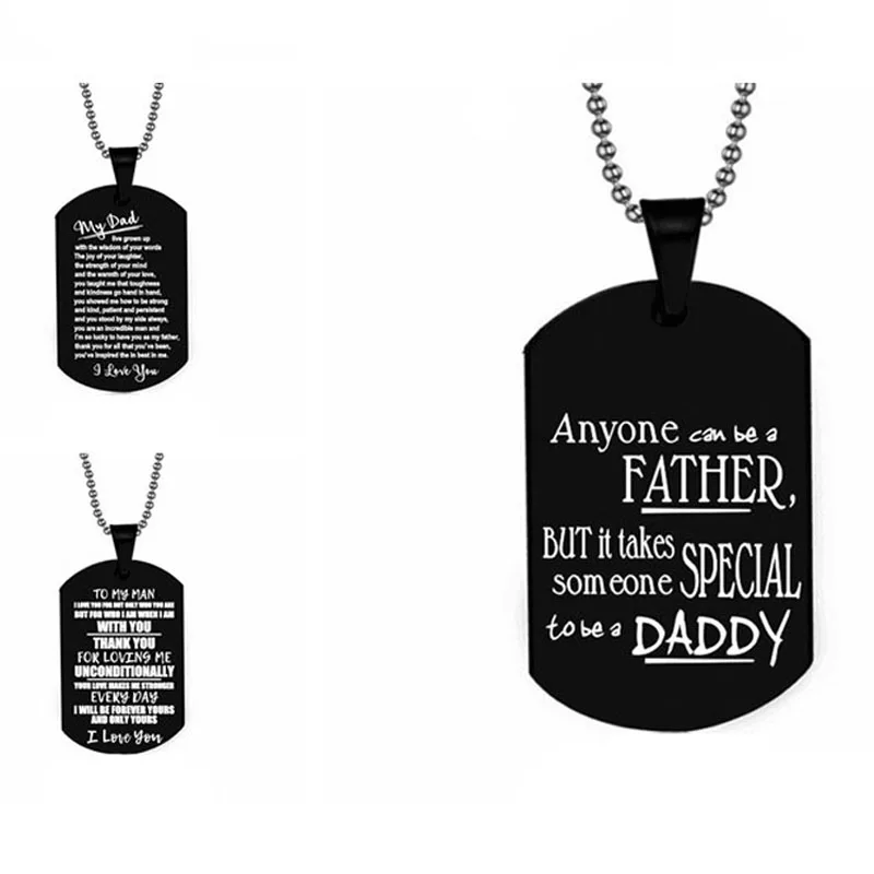 Индивидуальность мой папа я люблю тебя собака бирка кулон ожерелье подарок на