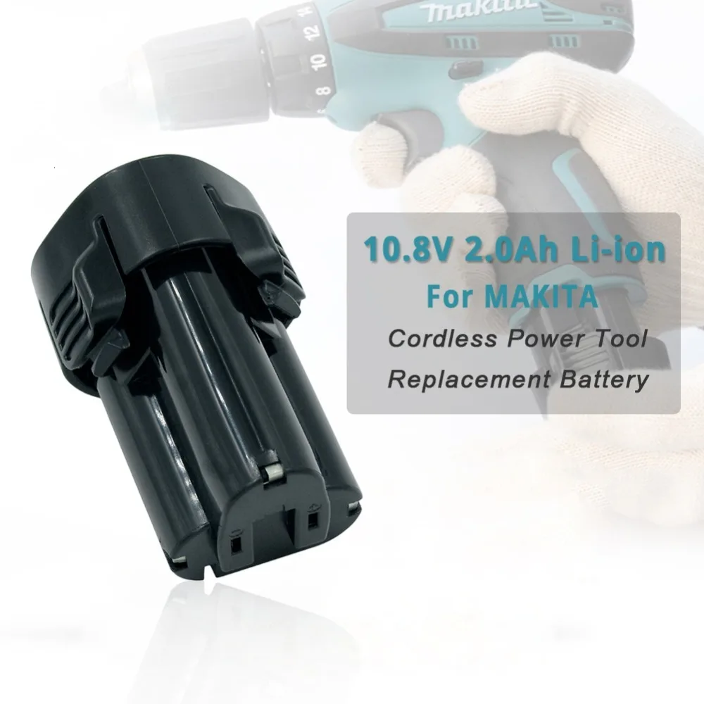 1 шт. 10,8 В 2,0 Ач аккумуляторная батарея для MAKITA LCT204 DF330D TD090D 2000 мАч 10,8 В литий-ионный BL1013 литиевый электроинструмент