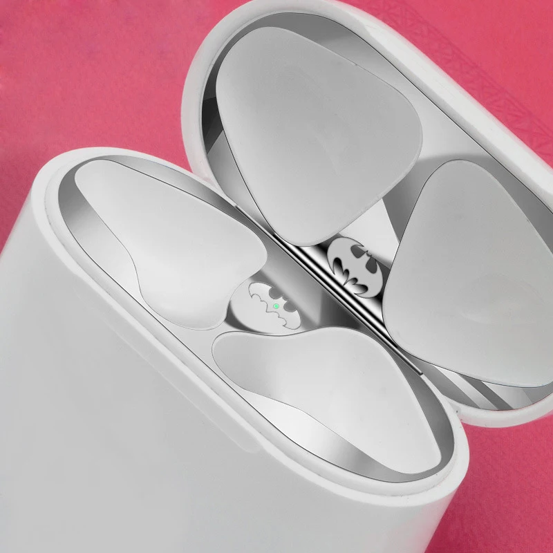 Для Apple AirPods 2 металлическая Пылезащитная Защитная Наклейка защитная крышка для наушников для Airpods 2 Пылезащитная наклейка для AirPods 1