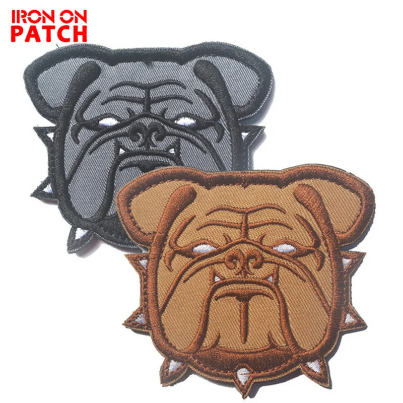 

Tactical Bulldog Patches magic armband large military patch Hook badges APPLIQUE CANINE PET SOUVENIR CRAFT Mad Bull DOG