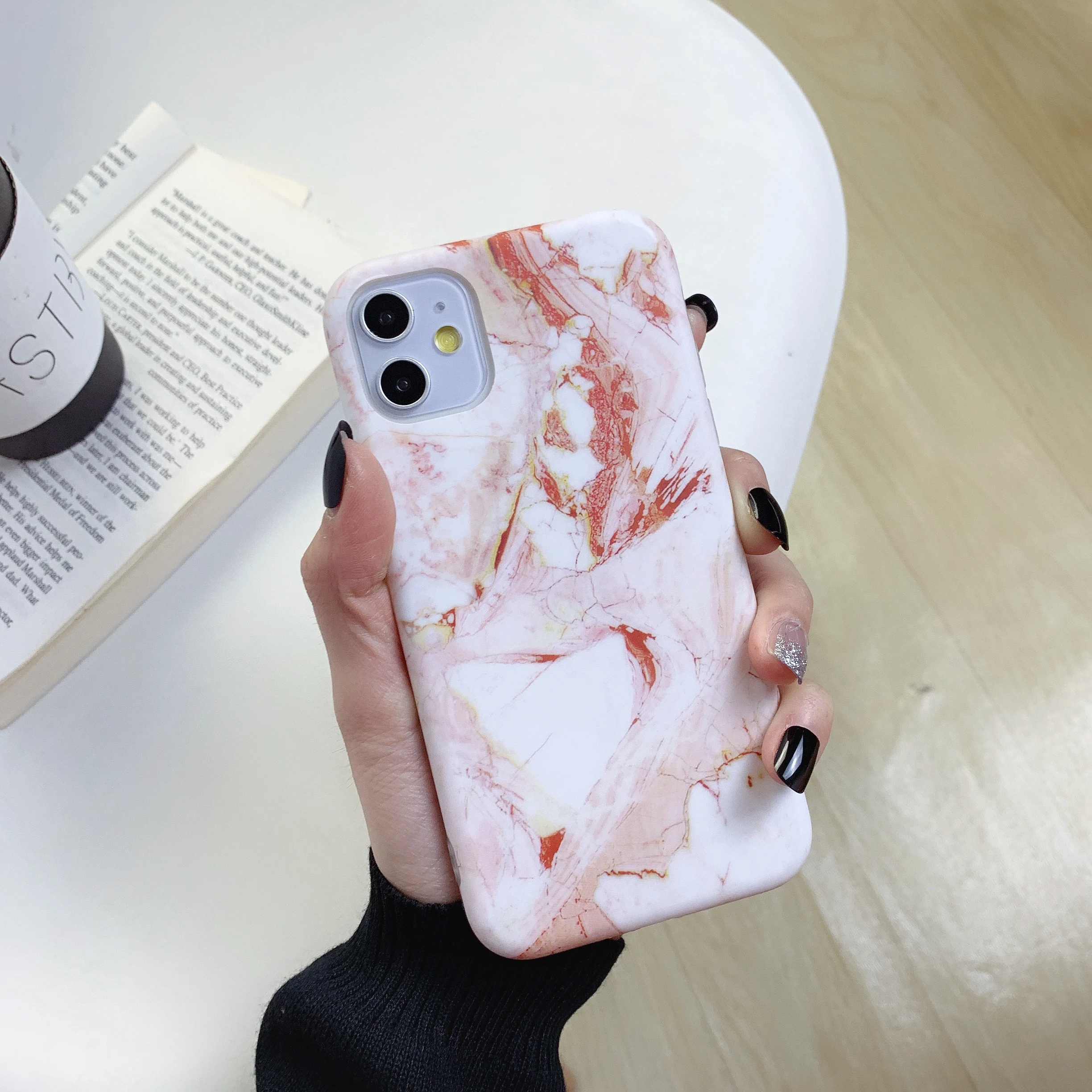 Чехол для телефона CXD iPhone 6 6s 7 8 Plus Роскошный Глянцевый гранитный камень мраморная