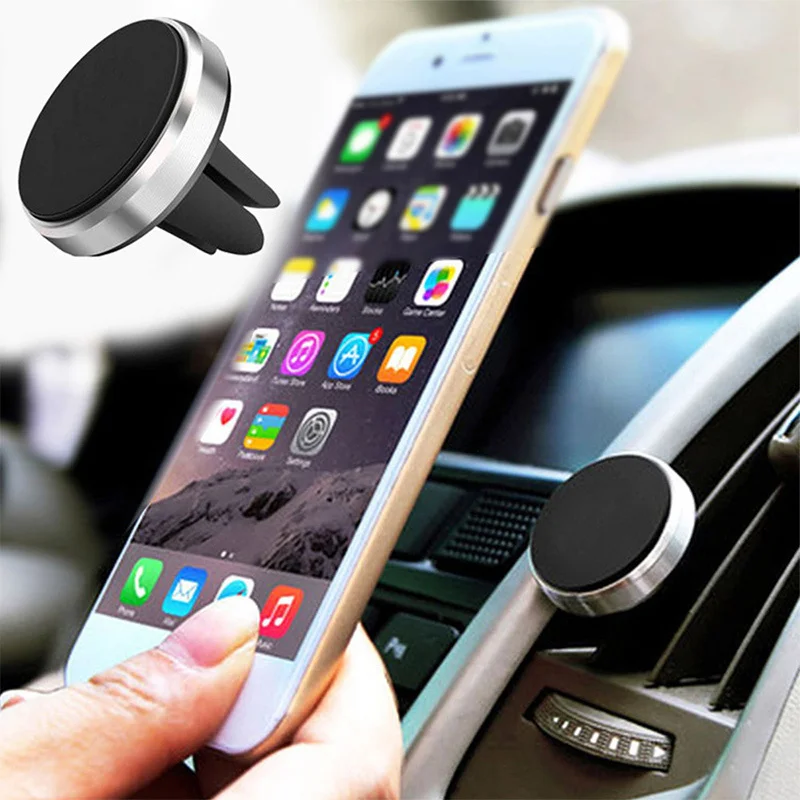 Round Magnetic Phone Holder in Car Stand Magnet Cellphone Bracket Car Magnetic Holder for Phone for iPhone  Pro Max Samsung