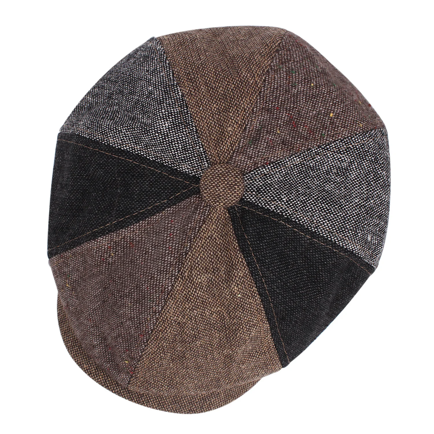 Новинка 2021 мужская и женская зимняя шапка берет в стиле ретро восьмиугольный