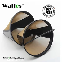 walfos cone shape permanent coffee filter 10 12 cup washable reusable coffee filter mesh with handle cafe coffee maker machine